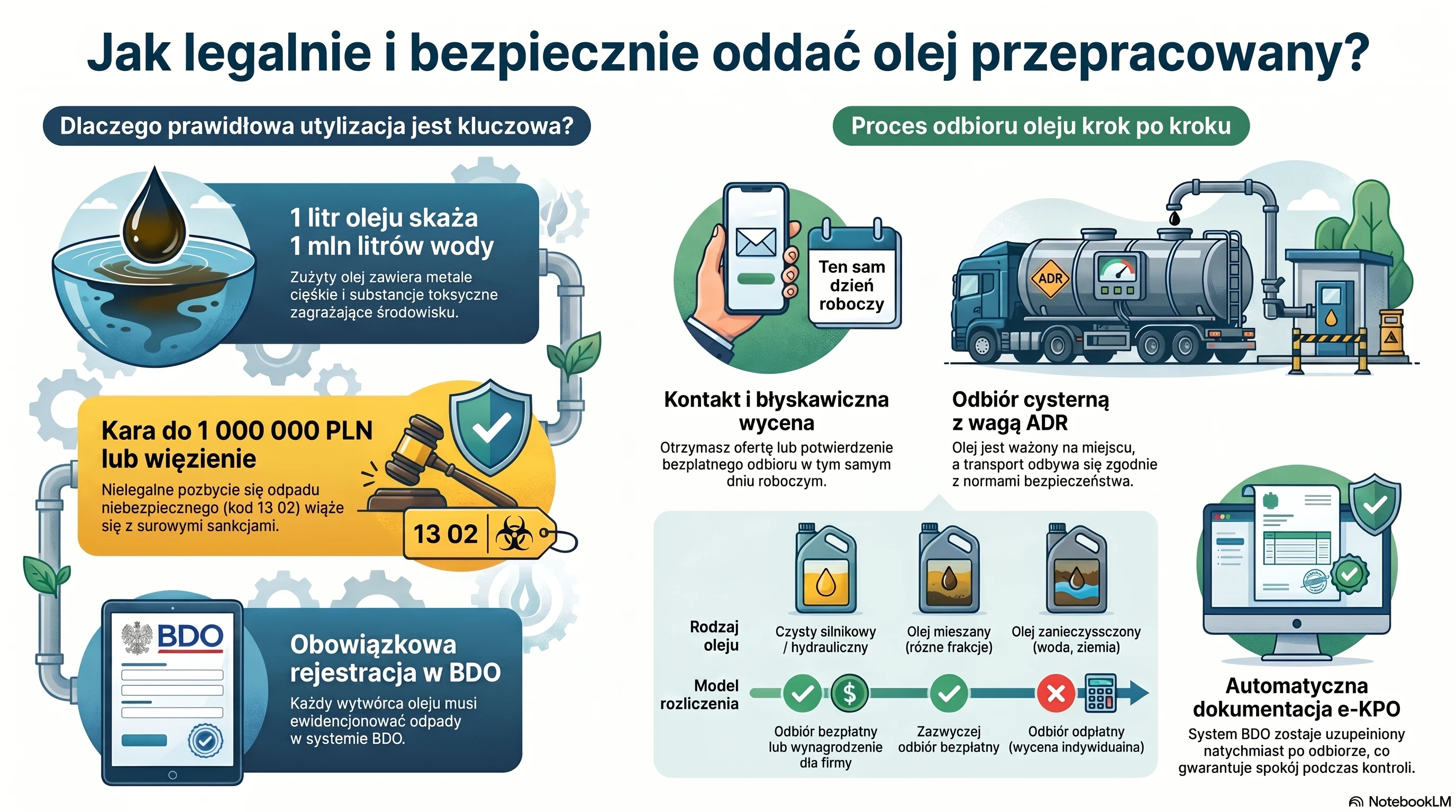 Jak oddać olej przepracowany z warsztatu
