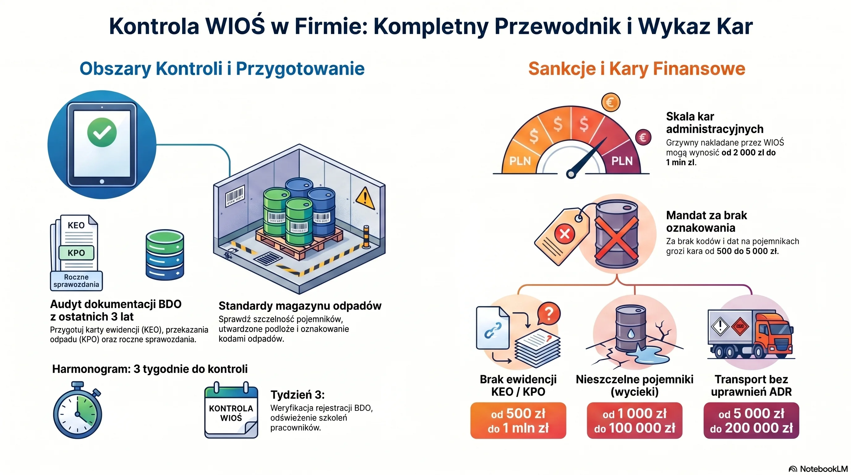 Infografika: kontrola WIOŚ – lista kontrolna przygotowania – checklist