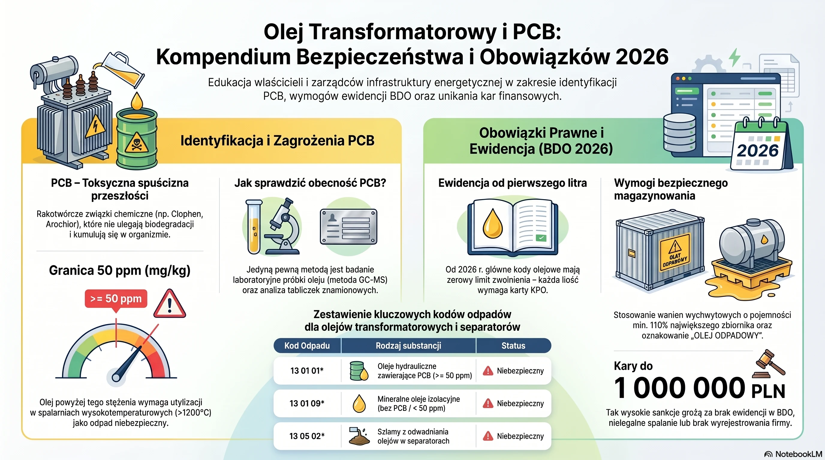 Olej transformatorowy – utylizacja PCB