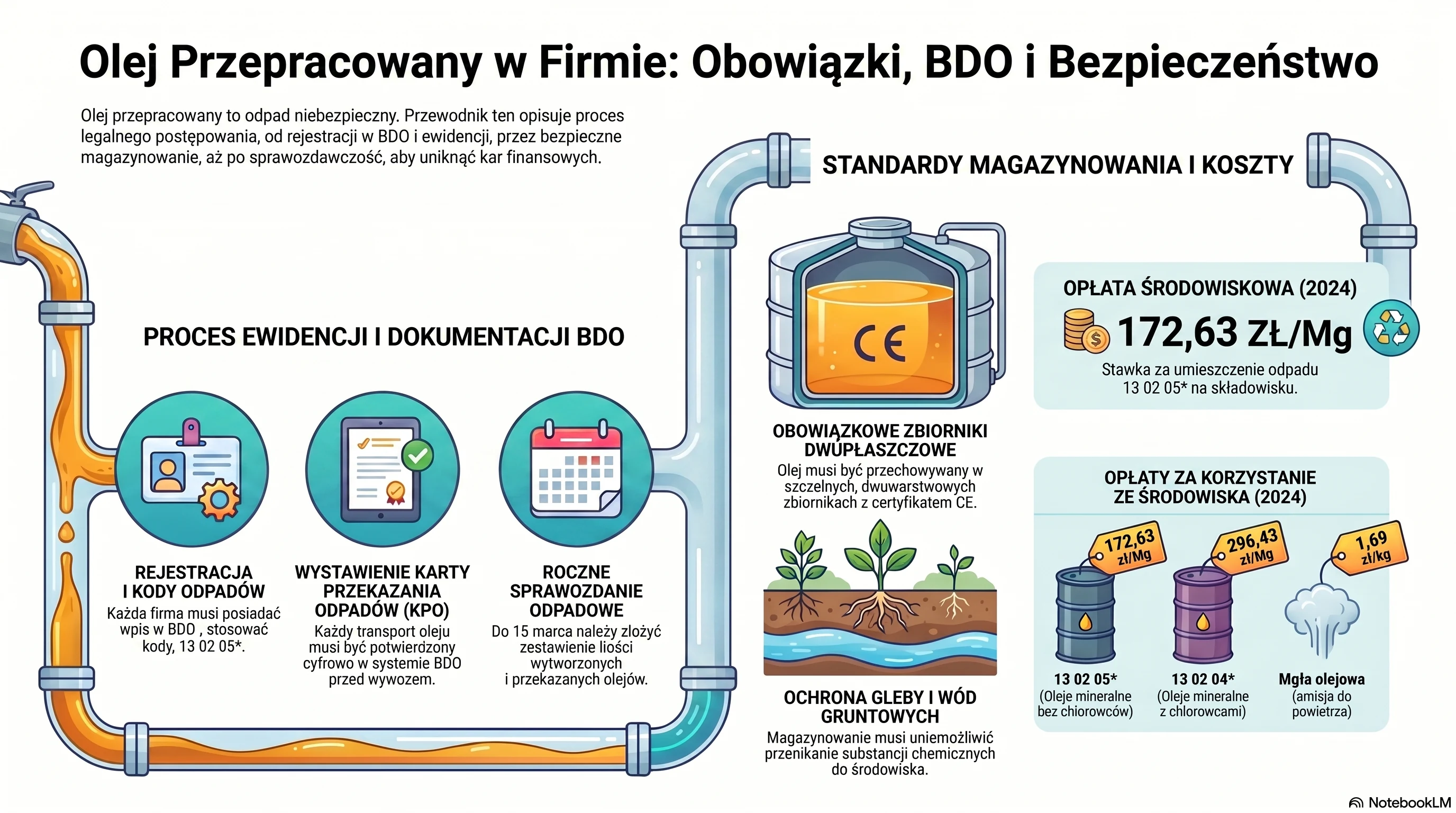Jak przechowywać olej przepracowany